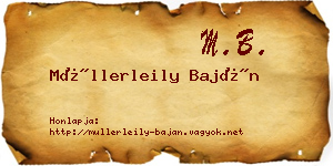 Müllerleily Baján névjegykártya
